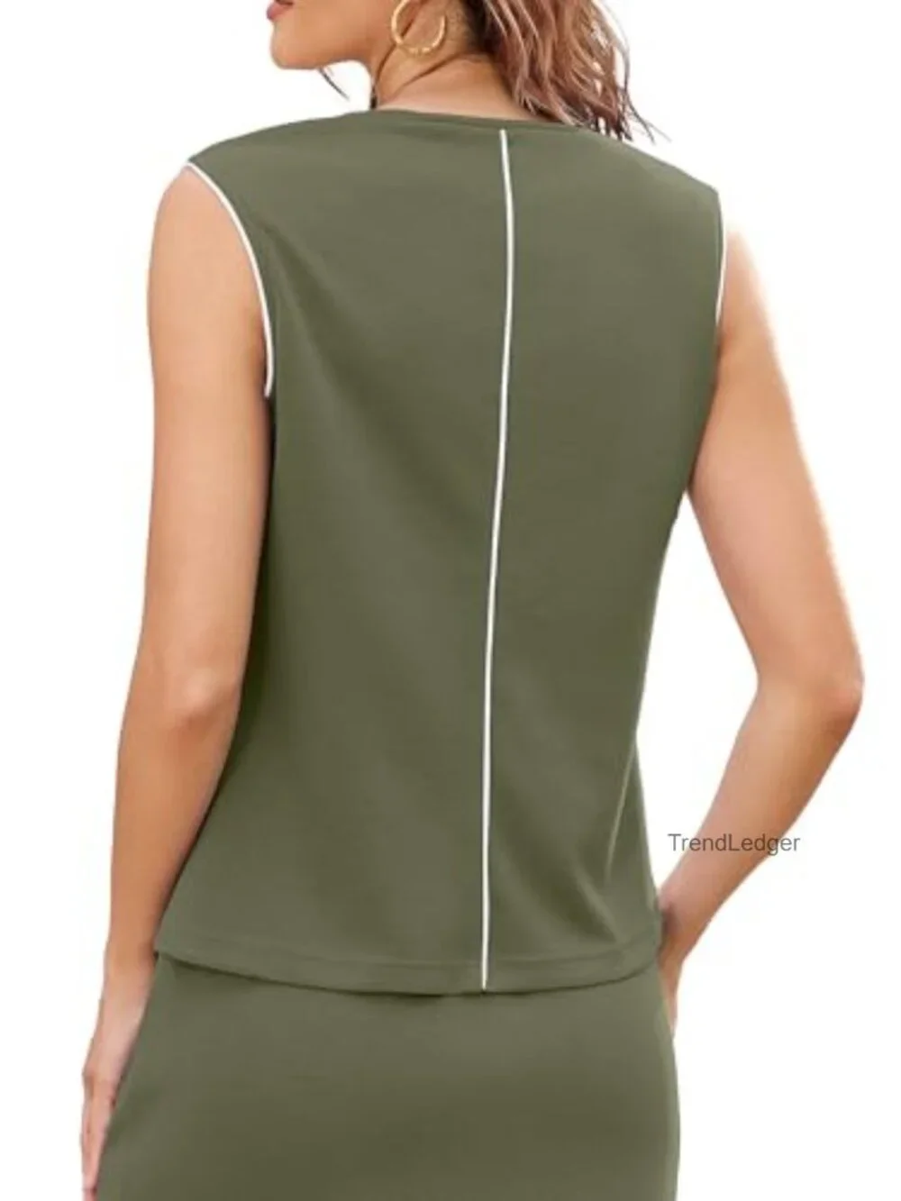 Two Piece Skirt Set Sleeveless Tank Top and Skort Athletic Matching Set